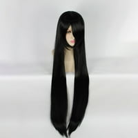 Уникатни поволни перики за човечка коса за жени со перика капа долга коса 47 црни перики