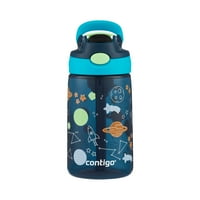 Contigo Детско шише со вода со автоматско капаче од слама капаче сино космос, fl oz