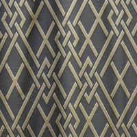 DesignArt 'Златна луксузна метална геометрија II' модерен панел за завеси од средниот век
