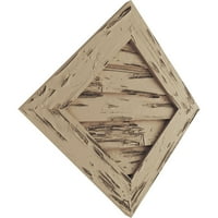 Ekena Millwork 33 W 33 H Timberthane Pecky Cypress Diamond Fau Wood Нефункционално вложување на Gable, Prided