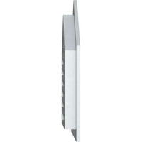 Ekena Millwork 36 W 34 H врв на врвот на теренот за проветрување: Функционален, PVC Gable Vent W 1 4 рамка за рамна трим