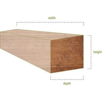 Ekena Millwork 6 H 6 D 72 W Rough Sawn Fau Wood Camply Mantel, Premium AdEd