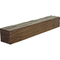 Ekena Millwork 8 H 12 D 36 W Riverwood Fau Wood Camply Mantel, Premium Hickory