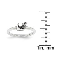 Стерлинг сребрен антички сидро прстен
