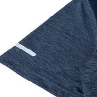 Активна маица со цврсти кратки ракави на атлетски работи, пакет 2pk, големини 4- & хаски