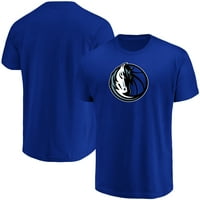 Машка фанатици брендирана со сина маица со маица со највисоки марини на Маверикс