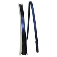 Reliant Ribbon Single Face Satin All Iim Iimition Navy Polyester Ribbon, 3600 0,25