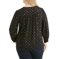 Women'sенска плус чипка на блуза