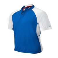Машка маичка за бејзбол со 2 копчиња Мизуно, средна големина, кралско-бело