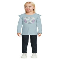Деца од Garanimals Girls Ruffle T-Shirt, 2-пакет, големини 4-10
