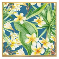 DesignArt 'Yellowолти цвеќиња и тропско зеленило xv' модерна врамена платна wallидна уметност печатење