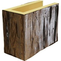 Ekena Millwork 6 H 10 D 60 W Riverwood Fau Wood Camply Mantel Kit W alamo Corbels, Premium AdEd