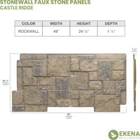 Екена Милхаурд 49 W 1 2 H 1 4 D Castle Rock Standed Stone, Stonewall Fau Stone Siding Panel, Rockwall