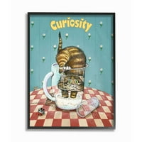 Stuple Curesisties Curiosity Carting Cartoon Cartoon Design Design Rramed Wall Art од Гери Патерсон