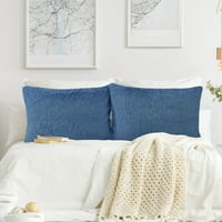 Уникатни поволни перничиња со крзно со патент, кралица, сиво сино