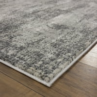 Обединети ткајачи Еволуција вложување современ апстрактен акцент килим, сива, 1'11 3