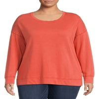 Womenенски плус џемпер на Terra & Sky со долги ракави
