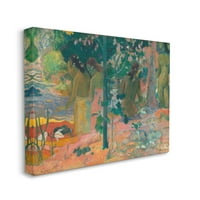 Слупел дома декор шумско езерце, природно фигури Класично сликарство платно wallидна уметност од Пол Гаугин
