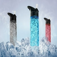 Перма шише со мраз вода со двојно wallид за замрзнување гел пакет, црвена - ул