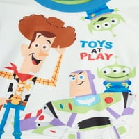 Приказна за играчки за момчиња, ексклузивно сет на облека за пижами, 3-парчиња, големини 2T-5T