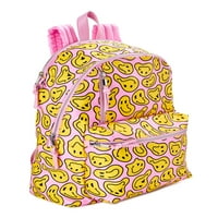 Без граници женски куполи поштенски ранец, розов капе со смајли за печатење
