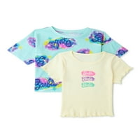 Барби дополнителна драга ianaиана девојки графички маици, големини 4-16