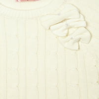 Девојки со розови ангелски лак плетен џемпер, со големини 7-16